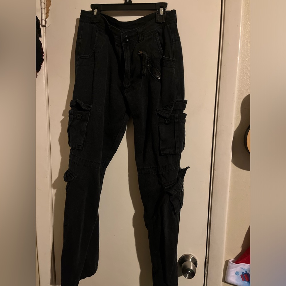 black cargo pants